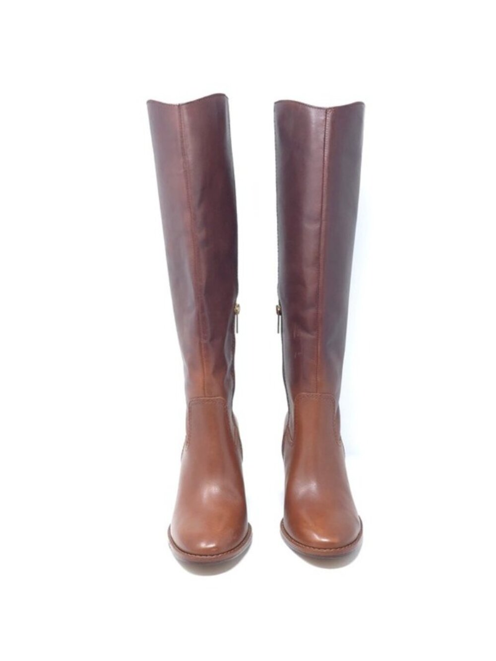 Vince Camuto Boots Leila Brown Leather Block Heel Knee High Size 6M - Picture 3 of 12